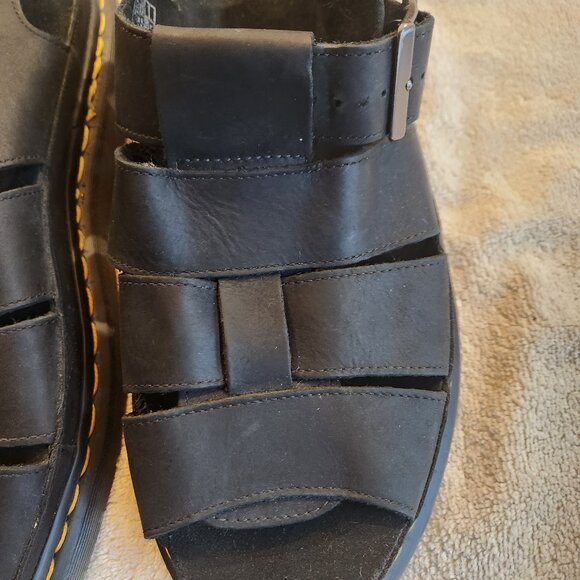 Dr. Martens Flash Fisherman Sandals, Black Leather US13 main image 4